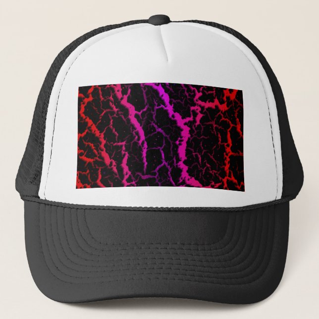 Brött blanksteg Lava - Röd/Rosa Keps (Framsida)