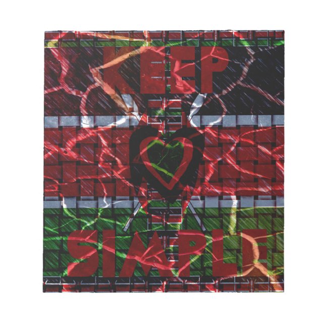 Brött Flagga: Behålla det enkelt - kenyansk motstå Anteckningsblock (Framsida)