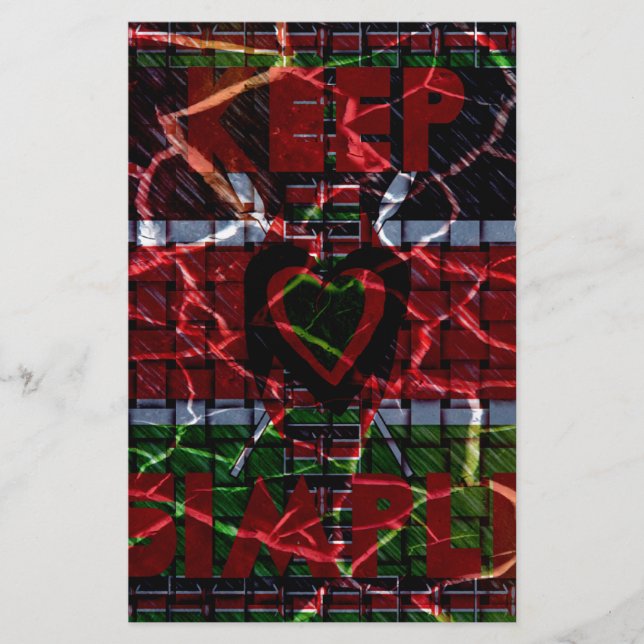 Brött Flagga: Behålla det enkelt - kenyansk motstå Brevpapper (Framsida)