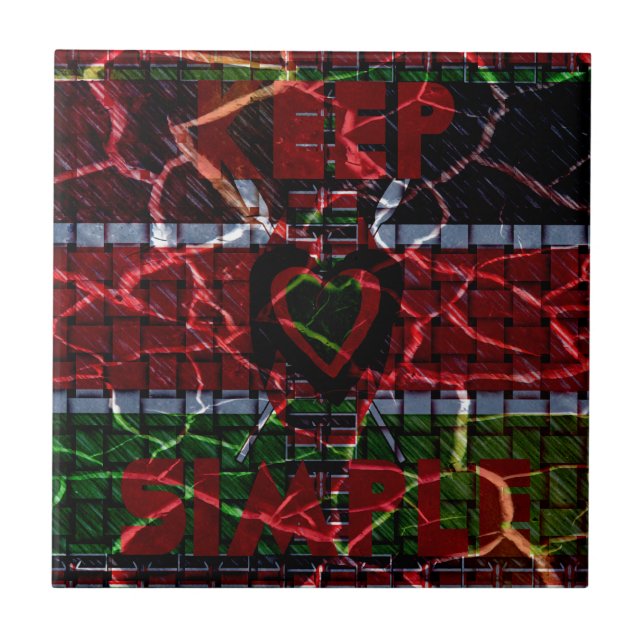 Brött Flagga: Behålla det enkelt - kenyansk motstå Kakelplatta (Framsidan)