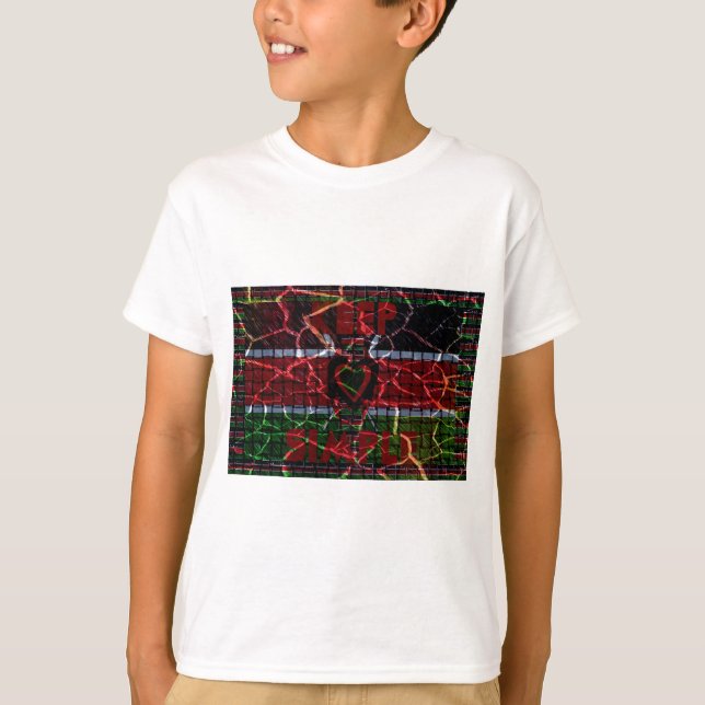 Brött Flagga: Behålla det enkelt - kenyansk motstå T-shirt (Framsida)