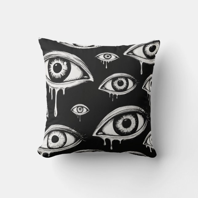 Brött Gaze: Surreal Ögon i Mörken Kudde (Framsida)