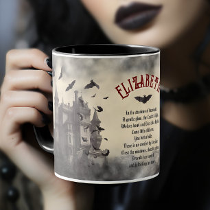 Brött Gothic Dracula's Castle Vintage Halloween Mugg