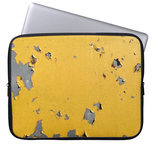 Brött gult metall: smutsig struktur. laptop fodral (Framsidan)