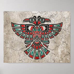 Brött Haida Two Heared Spirit Bird Poster