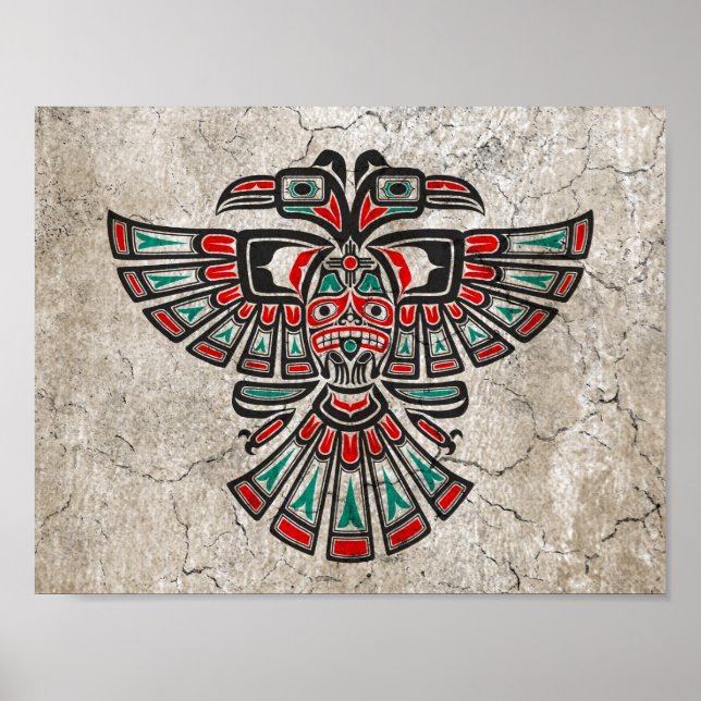 Brött Haida Two Heared Spirit Bird Poster (Framsidan)