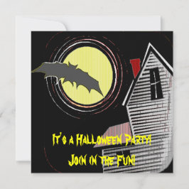 Brött hus Full Moon och Fladdermus Inbjudningar