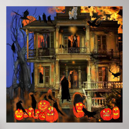 Brött hus-talokytecken Halloween Nite Poster