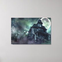 Brött hus Wrapped Canvas - Gothic Horror