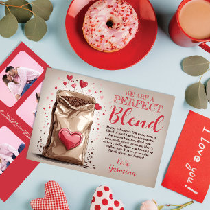 Brött Kärlek: Perfekt Blend 4 Photo Valentine Day Julkort