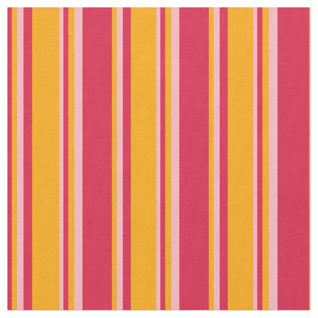 Brott, Orange och Ljusa rosa Rand Tyg (Närbild)