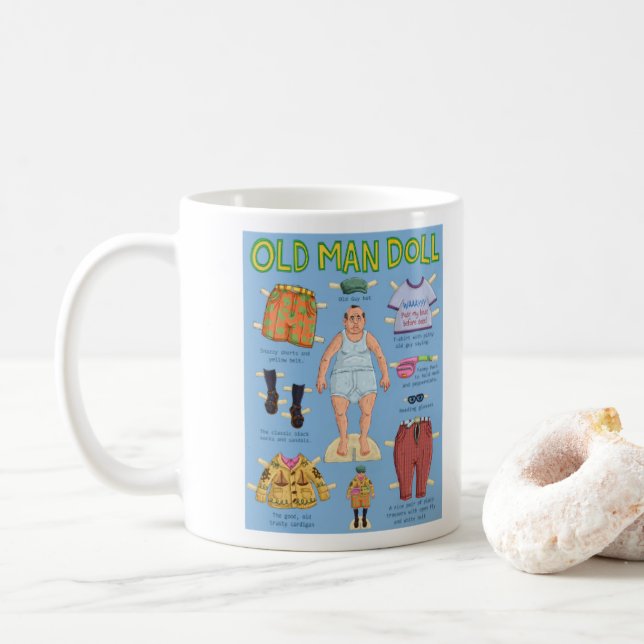 BROTT ÖVER Backe - Papper Docka. Kaffemugg (Med munk)