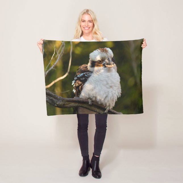 Brött skratt kookaburra fleecefilt (På plats)