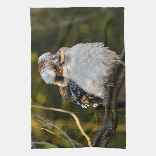 Brött skratt kookaburra kökshandduk (Vertikal)