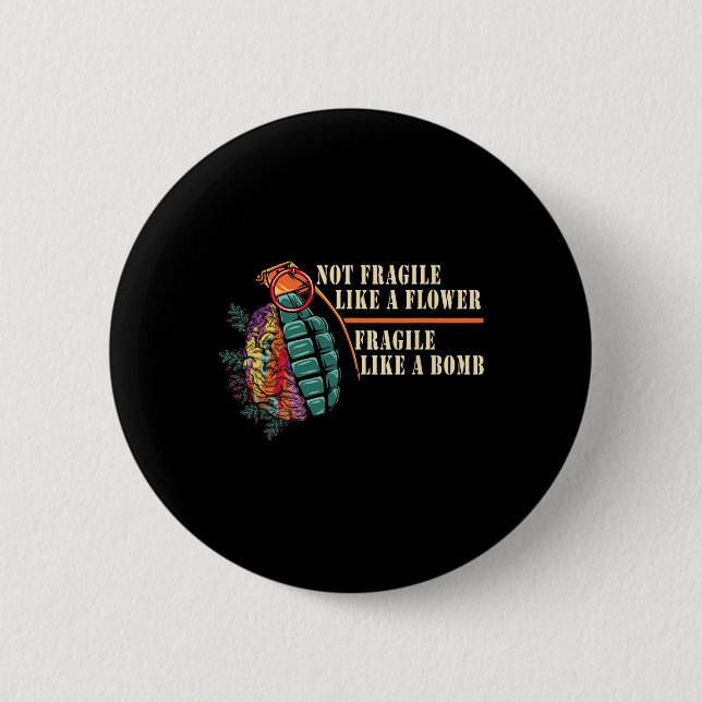 Brött som en blomma men en bombb feminist knapp (Framsida)