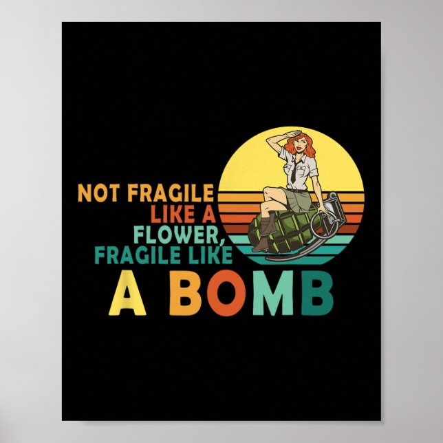 Brött som en blomma men en bombb feminist poster (Framsidan)