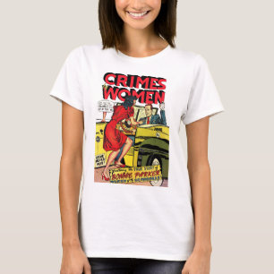 Brott utförda av Women_Bonnie Parker Vintage Teckn T Shirt
