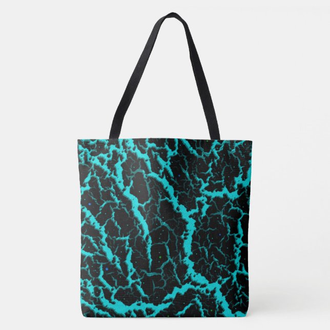 Brött utrymme Lava - cyan Tygkasse (Framsida)