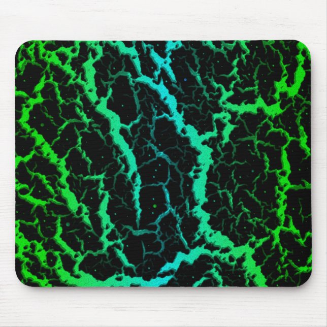 Brött utrymme - Lava - Grönt/cyan Musmatta (Framsidan)