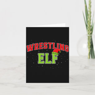 Brottande Elf Jul Familj Matchande Grupp Xmas Kort