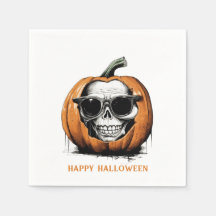 Brottande Jack O' Lantern Grinning Skull Halloween