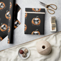 Brottande Jack O' Lantern Grinning Skull Halloween