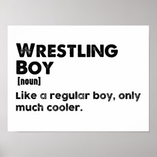 Brottande Pojke Definition Rolig Brottare Poster
