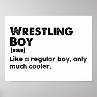 Brottande Pojke Definition Rolig Brottare Poster