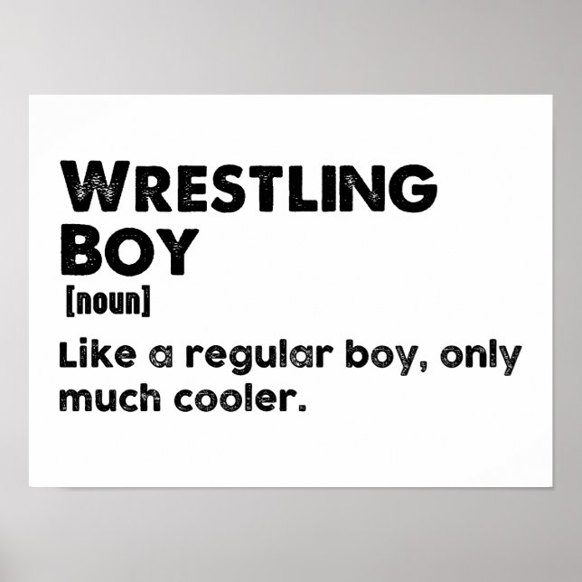 Brottande Pojke Definition Rolig Brottare Poster (Framsidan)