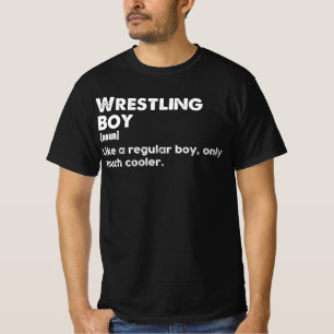 Brottande Pojke Definition Rolig Brottare T Shirt