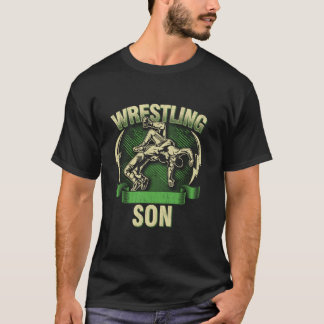Brottande Son Brottare Söt Vintage Jul Xma T Shirt