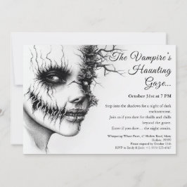 Brottande Vampyre Woman Halloween-inbjudan Inbjudningar
