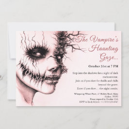 Brottande Vampyre Woman Halloween-inbjudan Inbjudningar