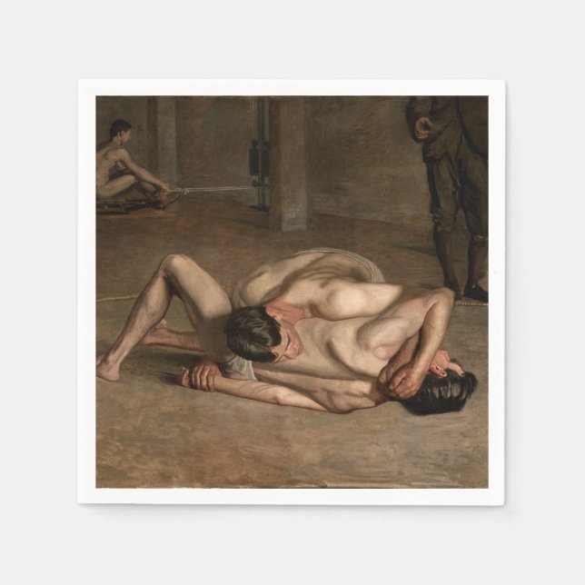 Brottare (av Thomas Eakins) Pappersservett (Framsidan)
