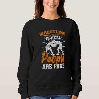 Brottare Brottning Är Verkligt Folk Är Falska Bro T Shirt