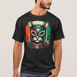 brottare Luchador Cat wrestling cat Mask T Shirt