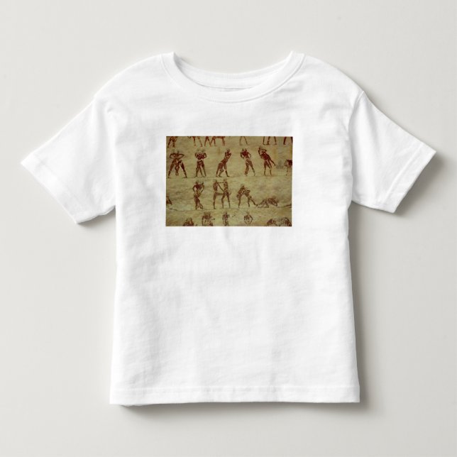 Brottare specificerar från en gravväggmålning tee shirt (Framsida)
