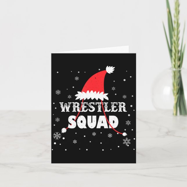 Brottare Squad jul brottning Matchning jul  Kort (Framsida)