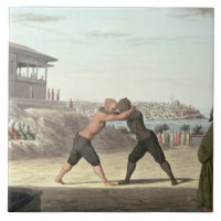 Brottas matchen, Constantinople (w/c på papper)