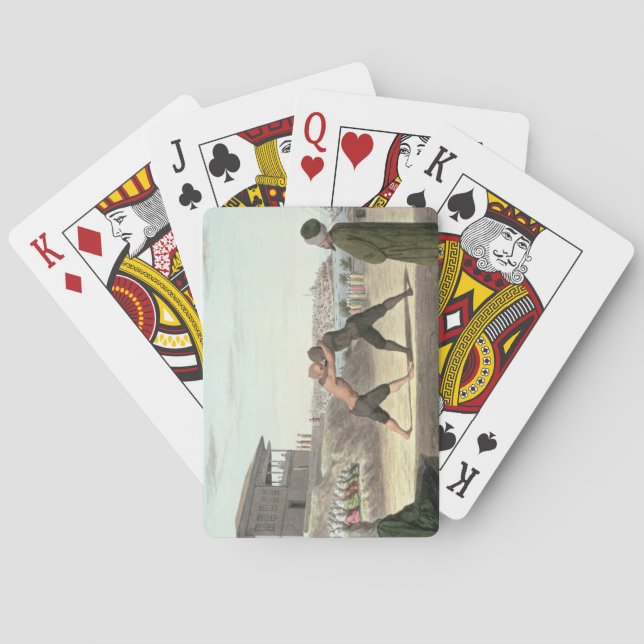 Brottas matchen, Constantinople (w/c på papper) Spelkort (Baksidan)