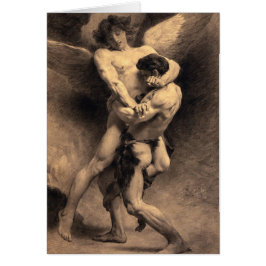 Brottas med änglar hälsningskort