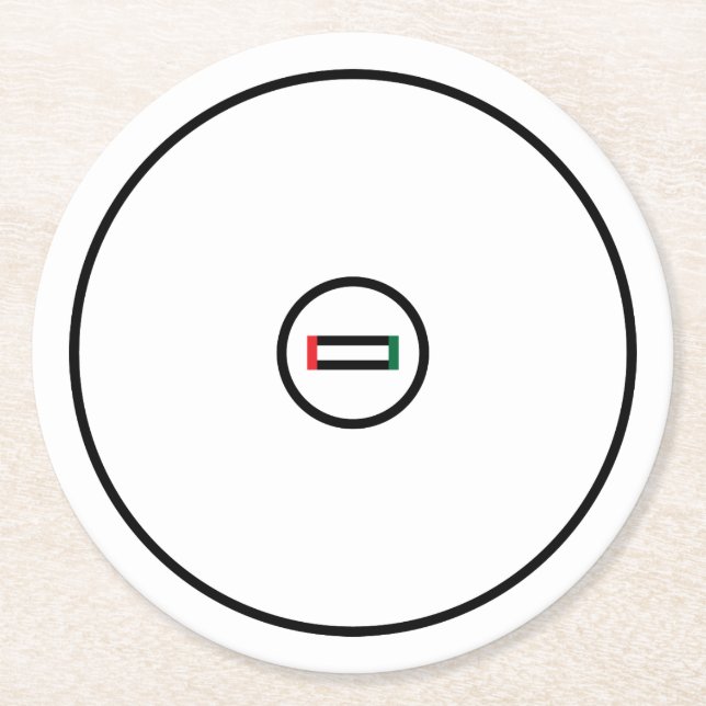 Brottas som är mattt underlägg papper rund (Framsidan)