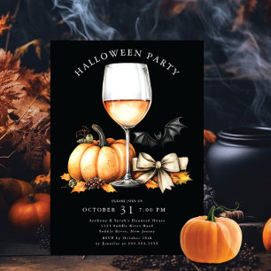 Brottligt Elegant Halloween-inbjudan Inbjudningar