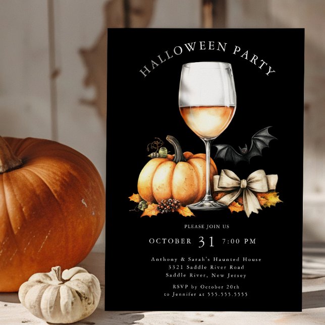 Brottligt Elegant Halloween-inbjudan Inbjudningar (Skapare uppladdad)