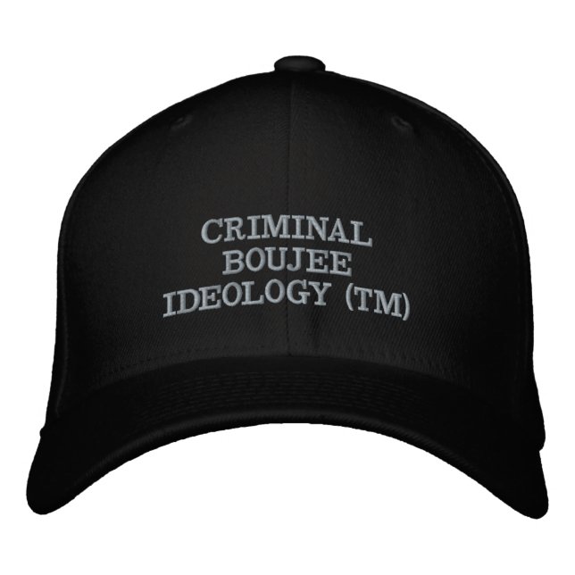 BROTTMÅL BOUJEE IDEOLOGY (TM) BRODERAD KEPS (Framsida)