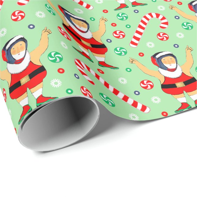 Brottning Brottare Jul Presenteinpackning Presentpapper (Rullad Hörn)