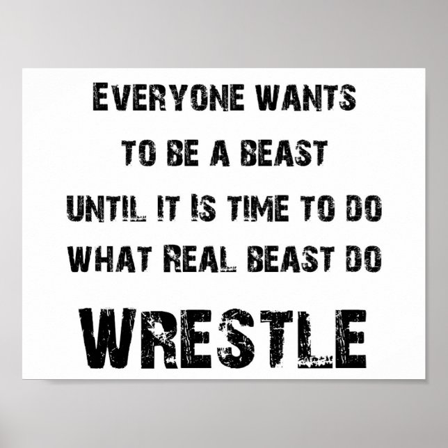 brottning - verklig beast poster (Framsidan)