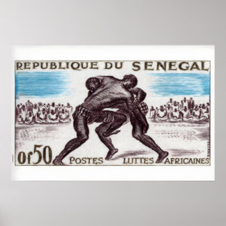 Brottnings Matchbox Konsttryck, Senegalese Vintage Poster