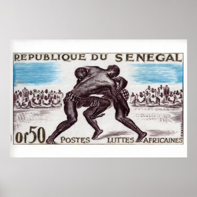Brottnings Matchbox Konsttryck, Senegalese Vintage Poster (Framsidan)