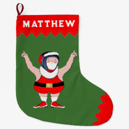 Brottningsbrottare Holiday Present Stor Julstrumpa